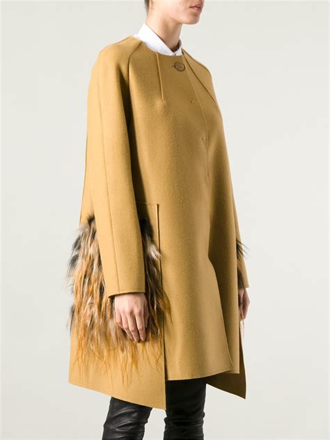 fendi coats on sale|fendi coat fur pockets.